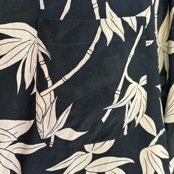 EVAN PICONE Vintage 100% Silk Bamboo Print Long Sleeve Blouse 12 M/L - Picture 3 of 14